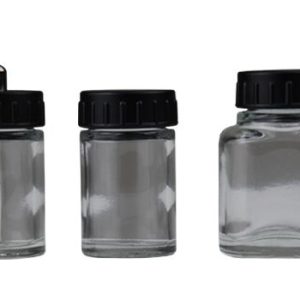 Crystal cup with lid and adaptor for the Sagola XTech Airbrushes